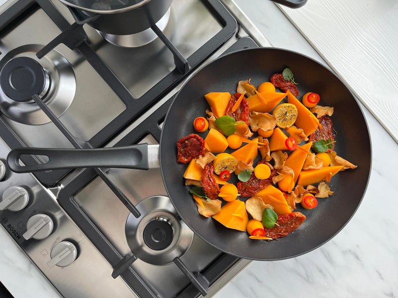 Scanpan Classic 9 1/2 inch Nonstick Stir Fry Pan â€“ Compatible with Gas and Electric Stovetops, Metal Utensil Safe, Oven Safe to 500Â°F, Dishwasher Safe, Black, 2435120 - Image 3